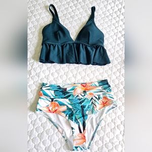 NWT Cupshe High-Waisted Bikini Set – Size 0X